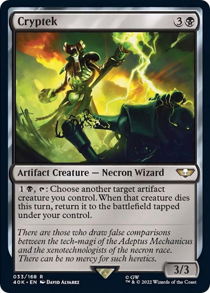 Cryptek (Surge Foil) trading card from Universes Beyond: Warhammer 40,000 Cryptek (Surge Foil) - Universes Beyond: Warhammer 40,000 Magic: The Gathering trading card