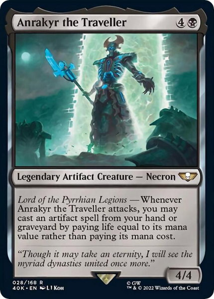 Anrakyr the Traveller (Surge Foil) - Universes Beyond: Warhammer 40,000 Magic: The Gathering trading card