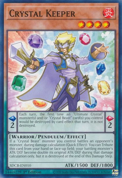Crystal Keeper trading card from Structure Deck: Legend of the Crystal Beasts Crystal Keeper - Structure Deck: Legend of the Crystal Beasts YuGiOh trading card