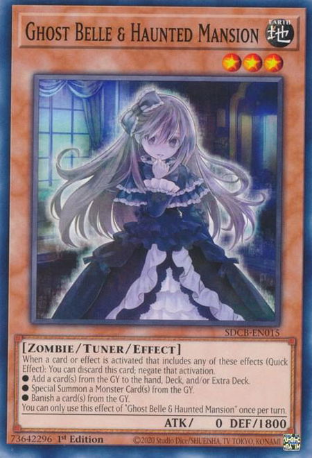 Ghost Belle & Haunted Mansion trading card from Structure Deck: Legend of the Crystal Beasts Ghost Belle & Haunted Mansion - Structure Deck: Legend of the Crystal Beasts YuGiOh trading card
