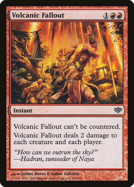 Volcanic Fallout - Conflux Magic: The Gathering trading card