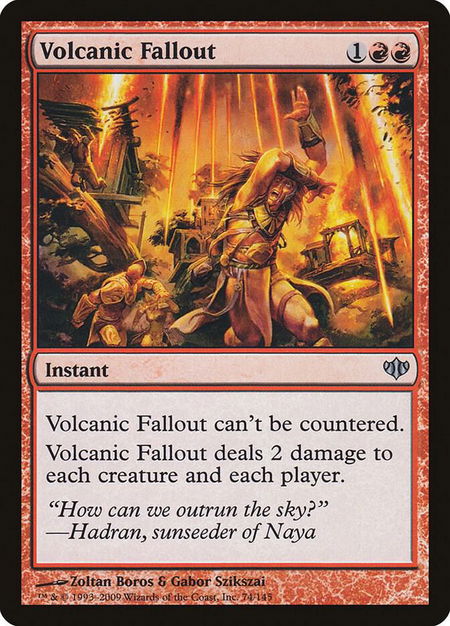Volcanic Fallout - Conflux Magic: The Gathering trading card