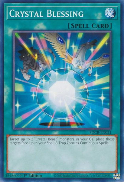 Crystal Blessing trading card from Structure Deck: Legend of the Crystal Beasts Crystal Blessing - Structure Deck: Legend of the Crystal Beasts YuGiOh trading card