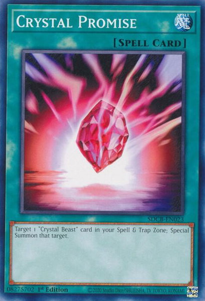 Crystal Promise trading card from Structure Deck: Legend of the Crystal Beasts Crystal Promise - Structure Deck: Legend of the Crystal Beasts YuGiOh trading card