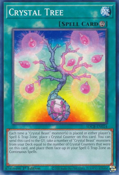 Crystal Tree trading card from Structure Deck: Legend of the Crystal Beasts Crystal Tree - Structure Deck: Legend of the Crystal Beasts YuGiOh trading card