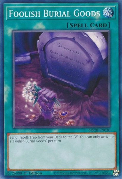 Foolish Burial Goods trading card from Structure Deck: Legend of the Crystal Beasts Foolish Burial Goods - Structure Deck: Legend of the Crystal Beasts YuGiOh trading card
