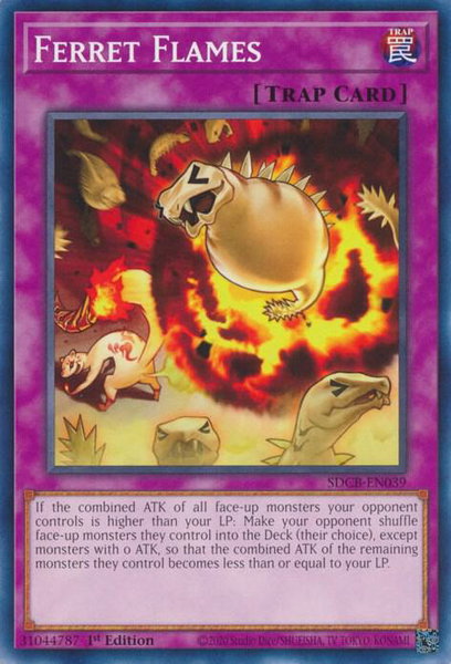 Ferret Flames trading card from Structure Deck: Legend of the Crystal Beasts Ferret Flames - Structure Deck: Legend of the Crystal Beasts YuGiOh trading card