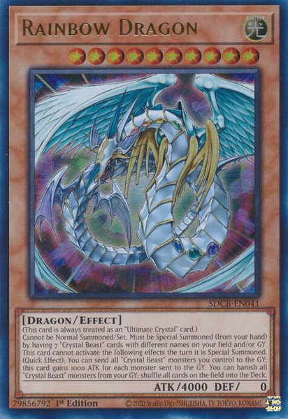 Rainbow Dragon - Structure Deck: Legend of the Crystal Beasts YuGiOh trading card
