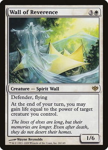 Wall of Reverence - Conflux (CON) #20 - Rare Magic: The Gathering Trading Card