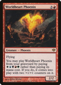 Worldheart Phoenix - Conflux (CON) #77 - Rare Magic: The Gathering Trading Card