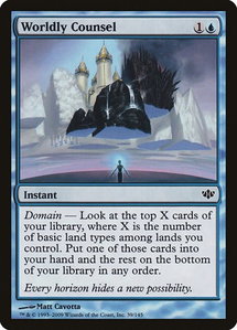 Worldly Counsel - Conflux (CON) #39 - Common Magic: The Gathering Trading Card