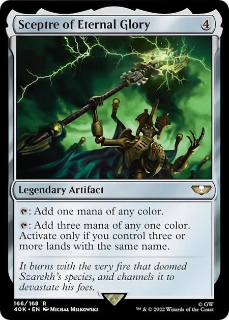 Sceptre of Eternal Glory (Surge Foil) - Universes Beyond: Warhammer 40,000 Magic: The Gathering trading card