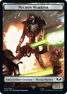 Necron Warrior // Insect Double-Sided Token - Universes Beyond: Warhammer 40,000 (40K) #14 // 22 - Token Magic: The Gathering Trading Card