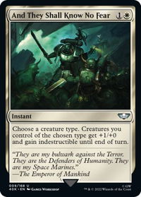 And They Shall Know No Fear (Surge Foil) - Universes Beyond: Warhammer 40,000 (40K) #9★ - Uncommon Magic: The Gathering Trading Card
