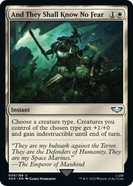 And They Shall Know No Fear (Surge Foil) trading card from Universes Beyond: Warhammer 40,000 And They Shall Know No Fear (Surge Foil) - Universes Beyond: Warhammer 40,000 Magic: The Gathering trading card