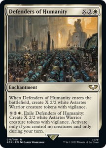 Defenders of Humanity - Universes Beyond: Warhammer 40,000 (40K) #11 - Rare Magic: The Gathering Trading Card