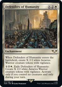 Defenders of Humanity (Surge Foil) - Universes Beyond: Warhammer 40,000 (40K) #11★ - Rare Magic: The Gathering Trading Card