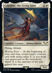 Celestine, the Living Saint - Universes Beyond: Warhammer 40,000 (40K) #10 - Rare Magic: The Gathering Trading Card