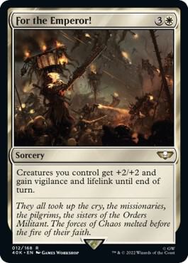 For the Emperor! trading card from Universes Beyond: Warhammer 40,000 For the Emperor! - Universes Beyond: Warhammer 40,000 Magic: The Gathering trading card