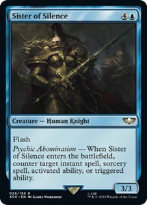 Sister of Silence - Universes Beyond: Warhammer 40,000 (40K) #26 - Rare Magic: The Gathering Trading Card