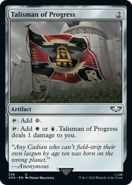 Talisman of Progress (Surge Foil) - Universes Beyond: Warhammer 40,000 Magic: The Gathering trading card