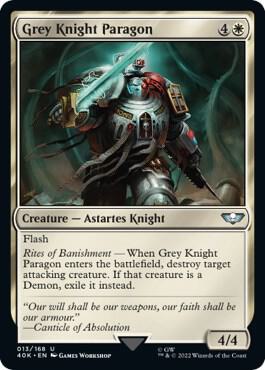 Grey Knight Paragon (Surge Foil) - Universes Beyond: Warhammer 40,000 Magic: The Gathering trading card