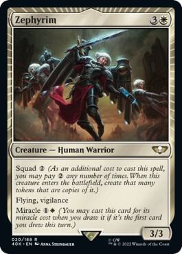 Zephyrim (Surge Foil) trading card from Universes Beyond: Warhammer 40,000 Zephyrim (Surge Foil) - Universes Beyond: Warhammer 40,000 Magic: The Gathering trading card