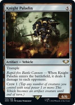 Knight Paladin (Surge Foil) - Universes Beyond: Warhammer 40,000 Magic: The Gathering trading card