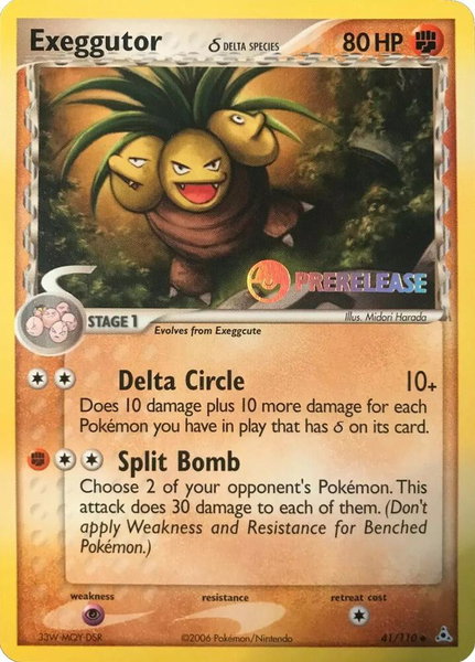 Exeggutor (Delta Species) - 41/110 (Prerelease) trading card from Nintendo Promos Exeggutor (Delta Species) - 41/110 (Prerelease) - Nintendo Promos Pokémon trading card