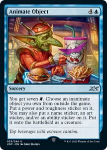 Animate Object - Unfinity (UNF) #33 - Uncommon Magic: The Gathering Trading Card