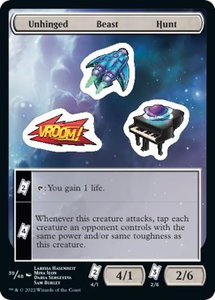 Unhinged Beast Hunt - Unfinity (UNF) #39 - Token Magic: The Gathering Trading Card