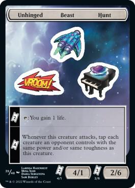 Unhinged Beast Hunt - Unfinity Magic: The Gathering trading card