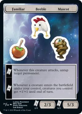 Familiar Beeble Mascot - Unfinity Magic: The Gathering trading card