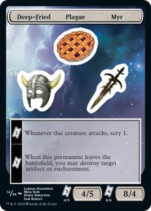 Deep-Fried Plague Myr - Unfinity (UNF) #14 - Token Magic: The Gathering Trading Card