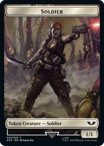Soldier (003) // Ultramarines Honour Guard Double-Sided Token - Universes Beyond: Warhammer 40,000 (40K) #3 // 6 - Token Magic: The Gathering Trading Card