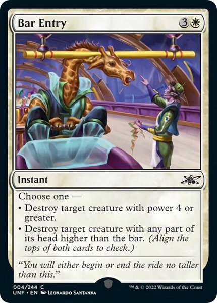 Bar Entry - Unfinity Magic: The Gathering trading card