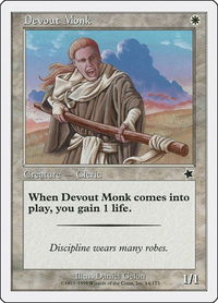 Devout Monk - Starter 1999 (S99) #14 - Common Magic: The Gathering Trading Card