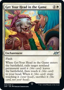 Get Your Head in the Game - Unfinity Magic: The Gathering trading card