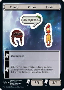 Trendy Circus Pirate - Unfinity (UNF) #2 - Token Magic: The Gathering Trading Card