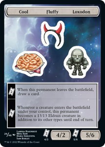 Cool Fluffy Loxodon - Unfinity (UNF) #28 - Token Magic: The Gathering Trading Card