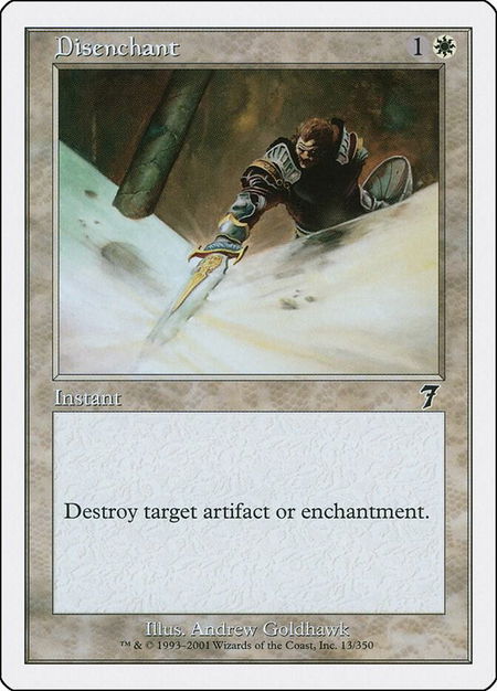 Disenchant - 7th Edition Magic: The Gathering trading card