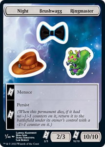 Night Brushwagg Ringmaster - Unfinity (UNF) #3 - Token Magic: The Gathering Trading Card