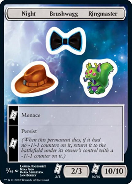Night Brushwagg Ringmaster - Unfinity Magic: The Gathering trading card