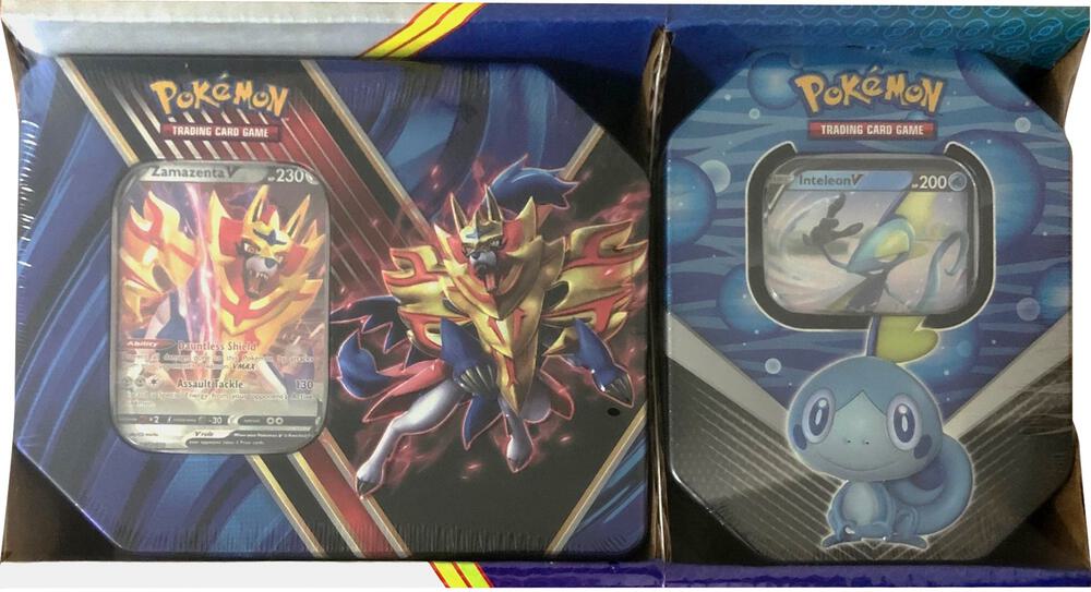 Legends of Galar Tin + Galar Partners Tin 2-pack [Zamazenta V/Inteleon V] (Retail Exclusive) - SWSH01: Sword & Shield Base Set Pokémon trading card