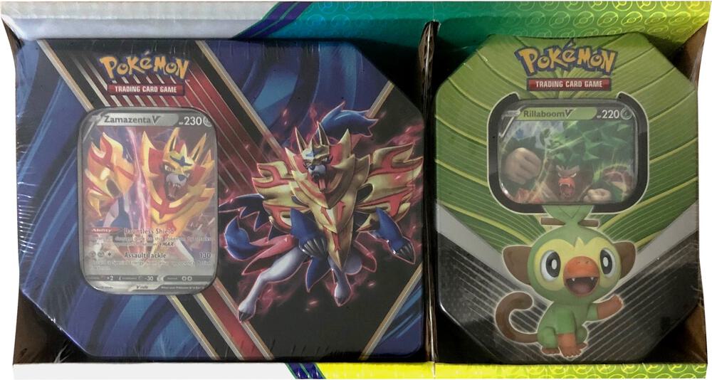 Legends of Galar Tin + Galar Partners Tin 2-pack [Zamazenta V/Rillaboom V] (Retail Exclusive) - SWSH01: Sword & Shield Base Set Pokémon trading card