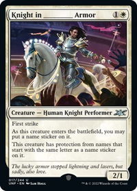Knight in _______ Armor - Unfinity (UNF) #17 - Uncommon Magic: The Gathering Trading Card