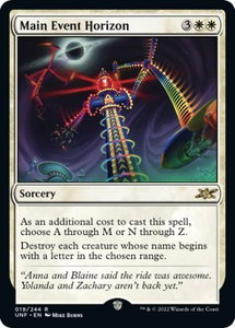 Main Event Horizon - Unfinity (UNF) #19 - Rare Magic: The Gathering Trading Card