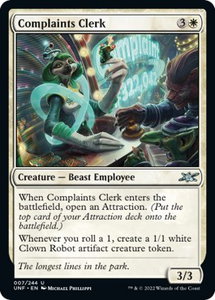 Complaints Clerk - Unfinity (UNF) #7 - Uncommon Magic: The Gathering Trading Card