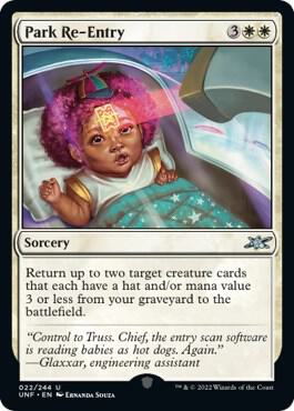Park Re-Entry trading card from Unfinity Park Re-Entry - Unfinity Magic: The Gathering trading card