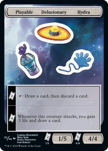 Playable Delusionary Hydra - Unfinity (UNF) #30 - Token Magic: The Gathering Trading Card